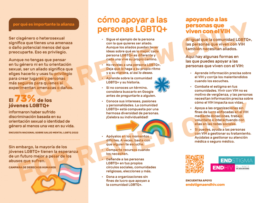 Being an Ally Pamphlet | Folleto sobre Ser un Aliado