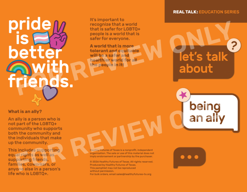 Being an Ally Pamphlet | Folleto sobre Ser un Aliado