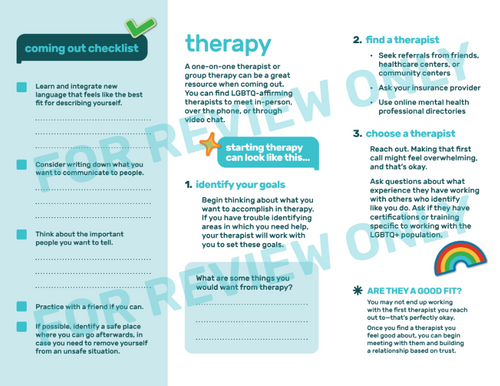Coming Out Pamphlet | Folleto de Salir del Armario