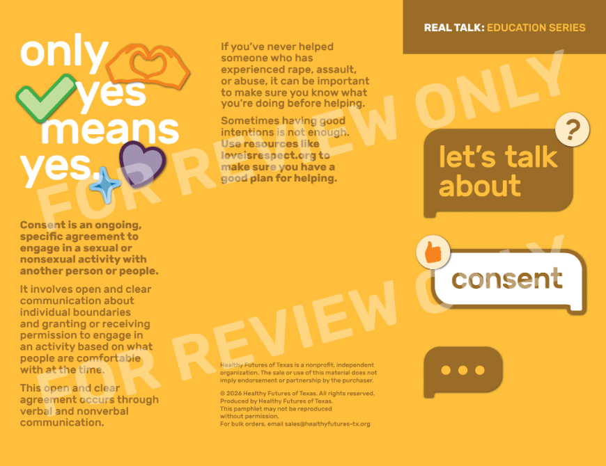 Consent Pamphlet | Folleto sobre Consentimiento