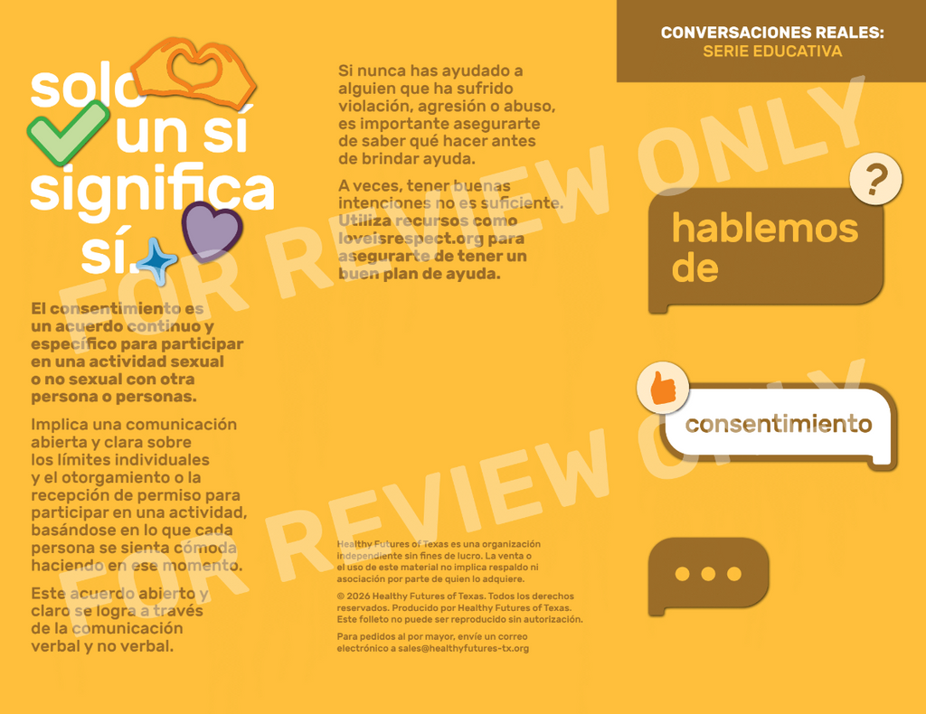Consent Pamphlet | Folleto sobre Consentimiento