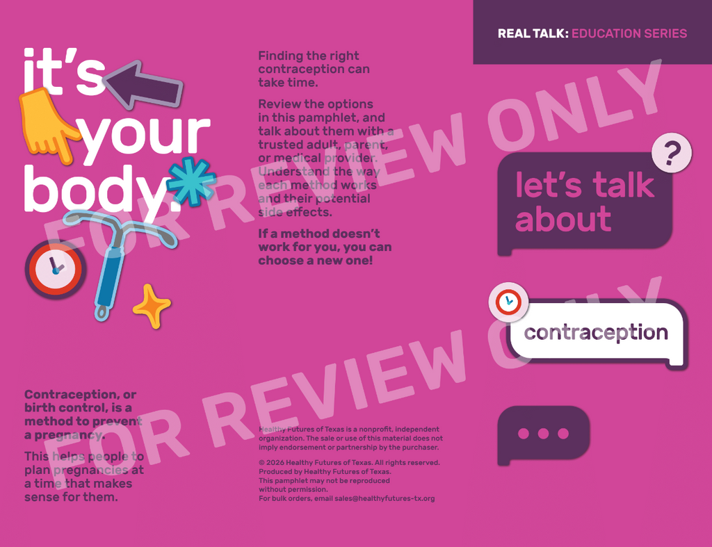Contraception Pamphlet | Folleto sobre Anticoncepción
