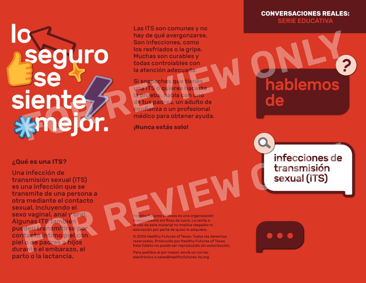 Sexually Transmitted Infections Pamphlet | Folleto sobre Infecciones de Transmisión Sexual