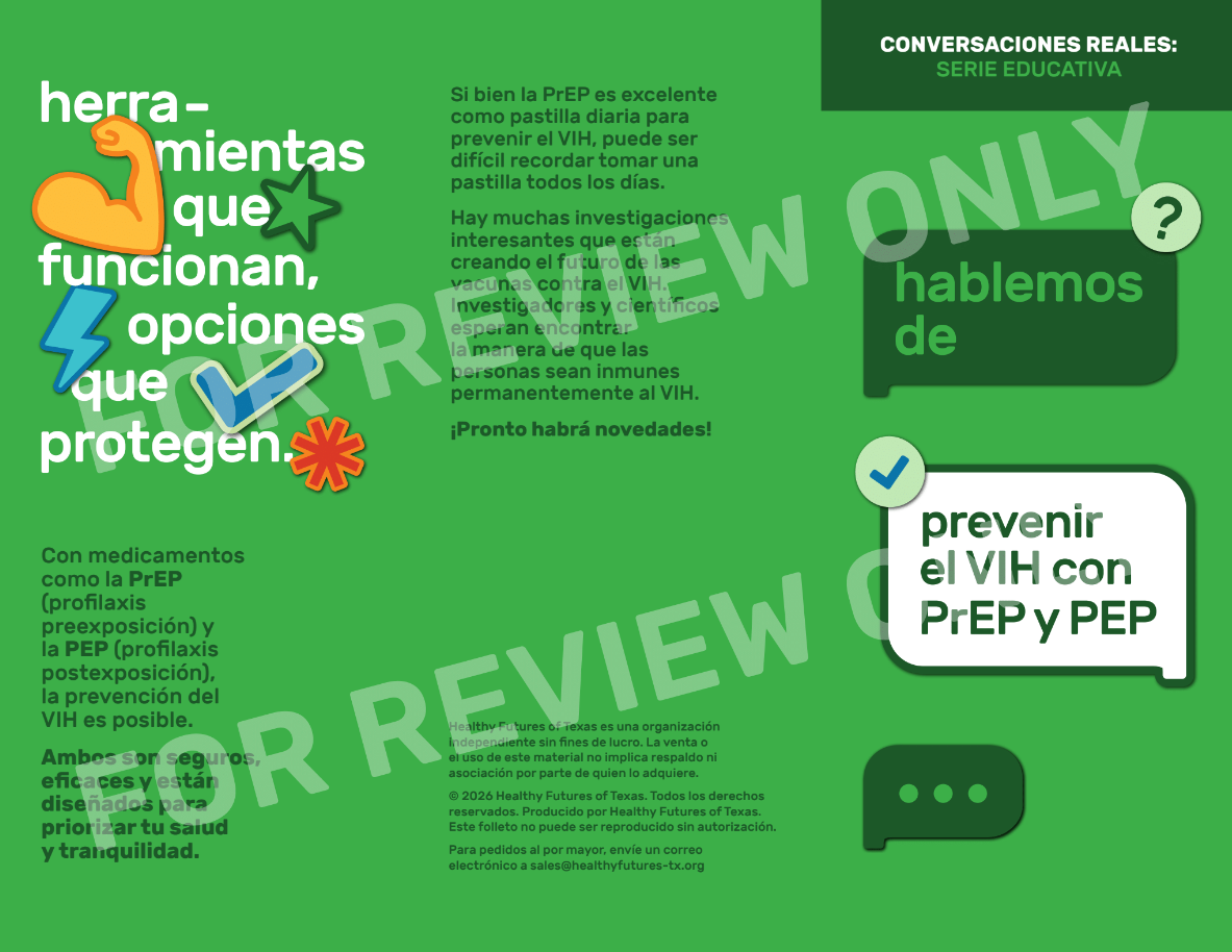 Preventing HIV with PrEP and PEP Pamphlet | Folleto sobre cómo Prevenir el VIH con PrEP y PEP