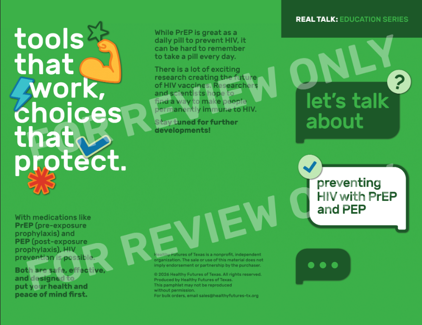Preventing HIV with PrEP and PEP Pamphlet | Folleto sobre cómo Prevenir el VIH con PrEP y PEP