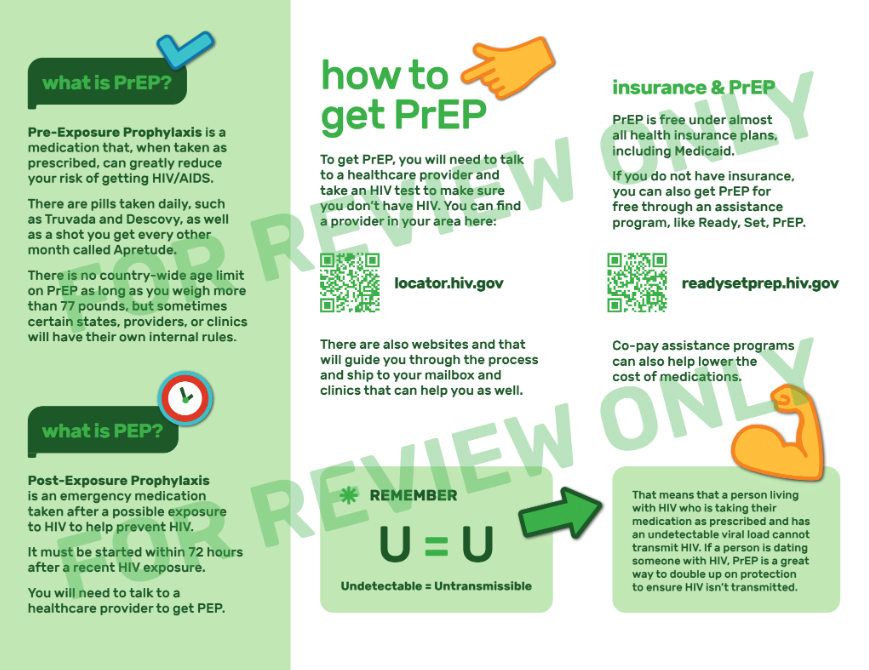 Preventing HIV with PrEP and PEP Pamphlet | Folleto sobre cómo Prevenir el VIH con PrEP y PEP