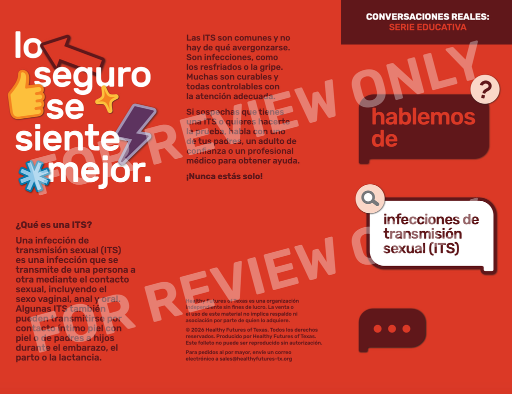 Sexually Transmitted Infections Pamphlet | Folleto sobre Infecciones de Transmisión Sexual